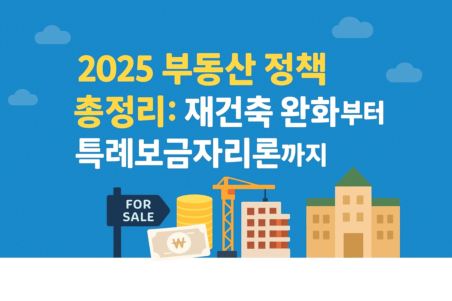 2025 부동산 정책 총정리: 재건축 완화부터 특례보금자리론까지 한눈에!