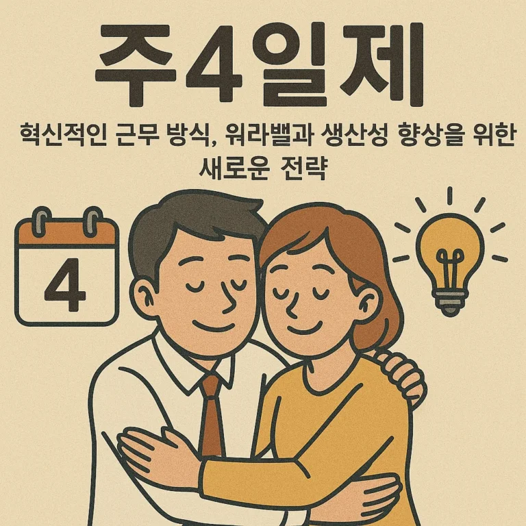 주4일제: 혁신적인 근무 방식, 워라밸과 생산성 향상을 위한 새로운 전략